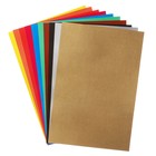 Набор для детского творчества А4, 20 листов картон цветной мелованный + 20 листов бумага цветная - фото 8735218