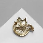Брошь «Лиса» блестящая, цвет золотисто-оранжевый в золоте - Фото 2