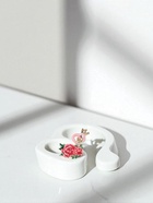 Брошь «Фламинго» в розах, цветная в золоте - Фото 5