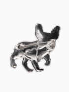 Брошь «Французский бульдог с сердечком», цветная в серебре - Фото 2