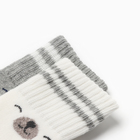 Набор махровых носков Крошка Я Basic Line, 2 пары, 0-6 мес., молочный/серый - Фото 3