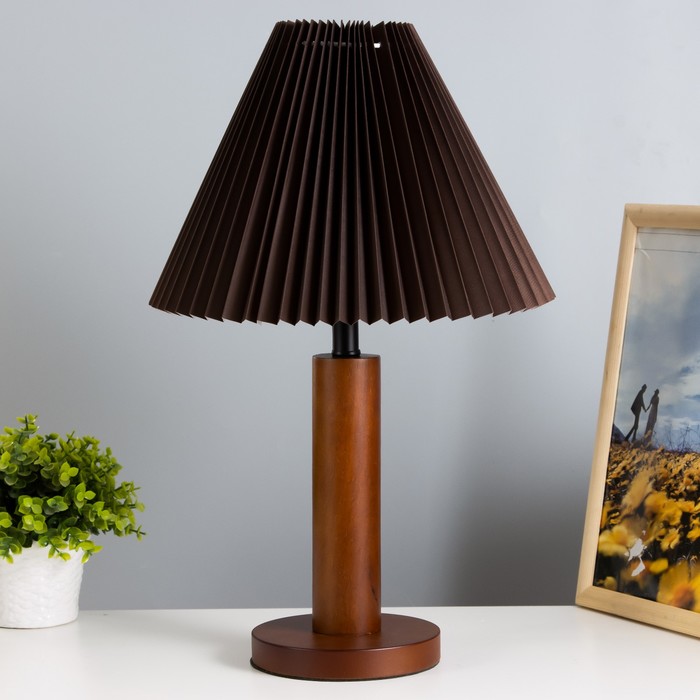 Настольная лампа "Сандр" E27 40Вт коричневый 31х31х45 см RISALUX - фото 1906568601