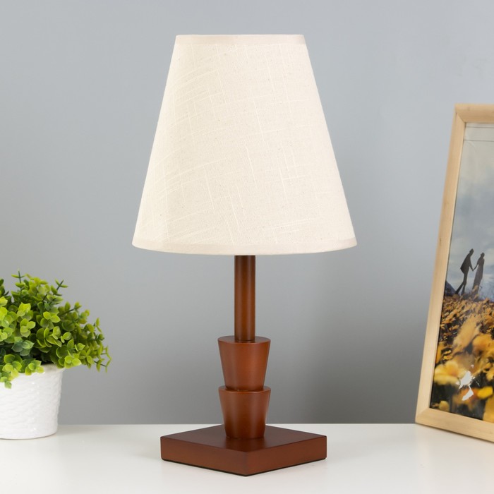 Настольная лампа «Ульн» E27 40 Вт коричневый 19.5×19.5×38 см RISALUX - Фото 1