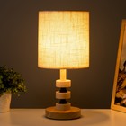 Настольная лампа RISALUX «Араз», E27, 40 Вт, светлое дерево, 16×16×36 см - Фото 2