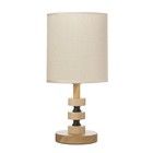 Настольная лампа RISALUX «Араз», E27, 40 Вт, светлое дерево, 16×16×36 см - Фото 6