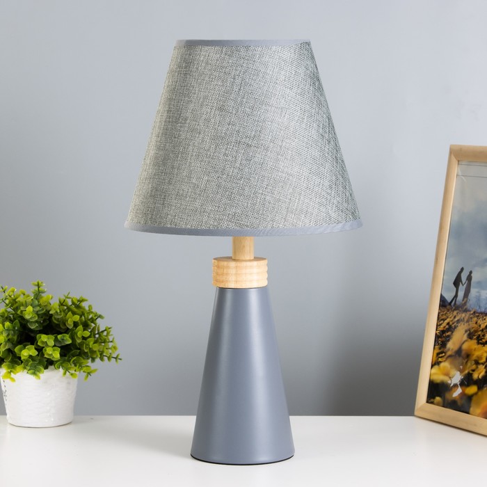 Настольная лампа «Аютаж» E27 40 Вт серый 25×25×42.5 см RISALUX - Фото 1