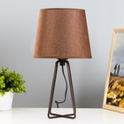 Настольная лампа "Барре" E27 40Вт коричневый 20,5х20,5х38 см RISALUX - фото 20139636