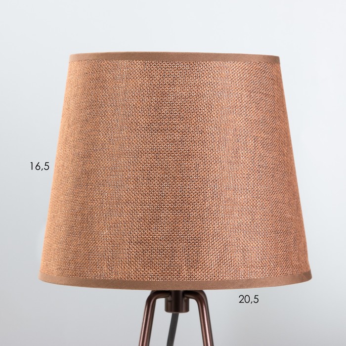 Настольная лампа "Барре" E27 40Вт коричневый 20,5х20,5х38 см RISALUX - фото 1906568699