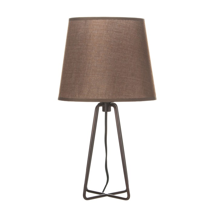 Настольная лампа "Барре" E27 40Вт коричневый 20,5х20,5х38 см RISALUX - фото 1906568702