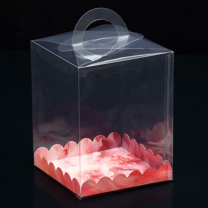 Коробка кондитерская, сундук, упаковка, «Нежные цветы», 14 х 14 х 18 см - Фото 1