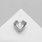 Брошь «Сердце», цвет белый в серебре - Фото 3