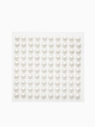 Серьги наклейки детские, пластик, жемчужины, белые - Фото 1