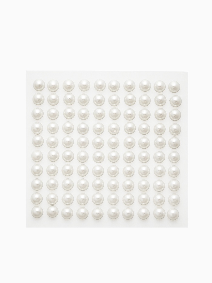 Серьги наклейки детские, пластик, жемчужины, белые - Фото 1