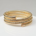Браслет металлический «Рельеф» пружинка 3 ряда, цвет золото, d=6.5 см - Фото 3