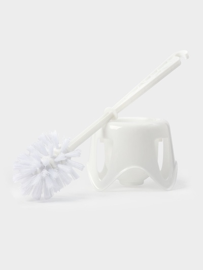 Ёршик для унитаза Spin&Clean Disco, пластик, 11×11×33.5 см, с подставкой, МИКС