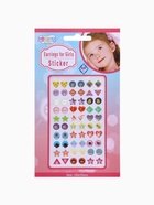 Серьги наклейки детские, пластик, улыбка, яркие, цветные - Фото 3