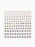 Серьги наклейки детские, пластик, блестящие, белые - Фото 1