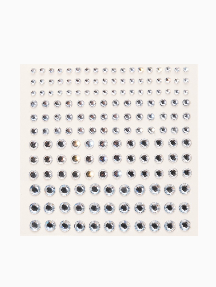 Серьги наклейки детские, пластик, блестящие, белые - Фото 1