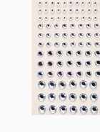 Серьги наклейки детские, пластик, блестящие, белые - Фото 3