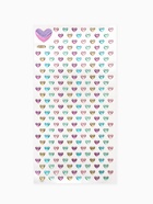 Серьги наклейки детские, пластик, любовь, сердечки, цветные - Фото 1