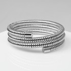 Браслет металлический «Рельеф» пружинка 3 ряда, цвет серебро, d=6.5 см - Фото 3