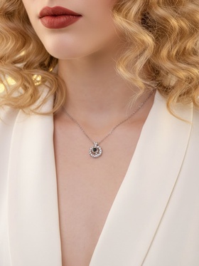 Кулон на цепочке «Проекция», я тебя люблю, круг сердец, цвет серебро, 40 см 10116128