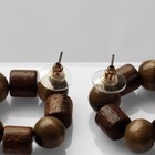 Серьги «Ваканда» стиль, плетение ромб, цвет коричневый - Фото 2