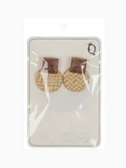 Серьги из дерева «Ваканда», стиль, плетёнка, бело-коричневые - Фото 7