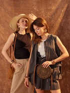 Серьги из дерева «Ваканда», стиль, плетёный диск, бежево-коричневые - Фото 8