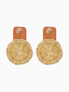 Серьги из дерева «Ваканда», стиль, плетёный диск, бежево-коричневые - Фото 3