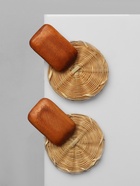 Серьги из дерева «Ваканда» стиль, плетёный диск, цвет бежево-коричневый 10127891