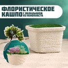 Флористическое кашпо "Корзинка" 10х10х6см 9943547 - фото 12472098