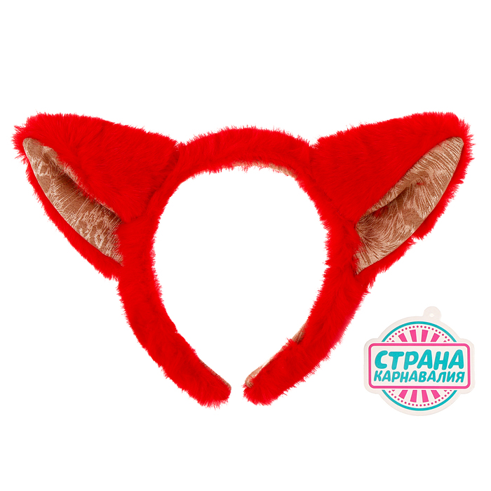 Карнавальный ободок «Кошечка», цвет красный