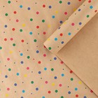 Бумага упаковочная крафтовая «Конфетти», 70 х 100 см - Фото 1