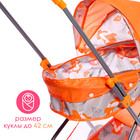 Коляска для кукол универсальная «Лисички», металлический каркас - Фото 5