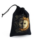 Мешочек для карт «Солнце и Луна», чёрный, 13×18 см - Фото 2