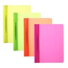 Набор папок-скоросшивателей А4, Calligrata Neon, 160 мкм, 8 штук, МИКС, прозрачный верх - Фото 2