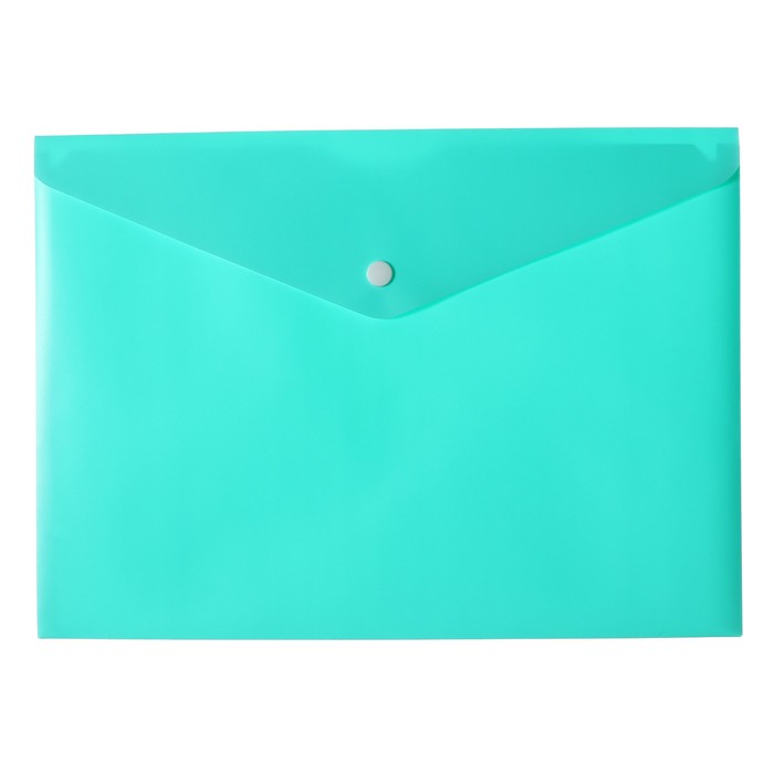 Папка-конверт на кнопке А4, Calligrata Pastel, 180 мкм, МИКС, полупрозрачная