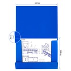 Папка на резинке А3, Calligrata, 700 мкм, до 300 листов, тиснение «песок», синяя - Фото 4