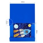 Папка на резинке А3, Calligrata, 700 мкм, до 300 листов, тиснение «песок», синяя - Фото 5