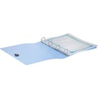 Папка на 4-х кольцах А4, Calligrata, Breeze, 40 мм, на резинке, небесный - Фото 3