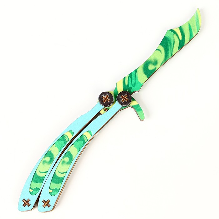 Модель из дерева «Зелёный нож-бабочка»