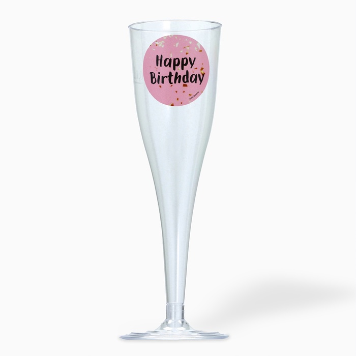 Набор пластиковых бокалов под шампанское «Happy Birthday »,party, 150 мл - Фото 1
