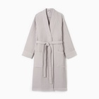 Халат вафельный женский удлиненный «Этель» Boho, размер 54-56, хлопок 100%, серебряный - Фото 2