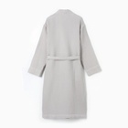 Халат вафельный женский удлиненный «Этель» Boho, размер 54-56, хлопок 100%, серебряный - Фото 5