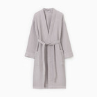 Халат вафельный мужской удлиненный «Этель» Boho, размер 50-52, 100% хлопок, 290 г/м², серый - Фото 1