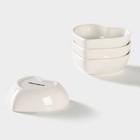 Соусники Доляна «Сердце», 50 мл, набор 4 шт., керамика, белые - Фото 3