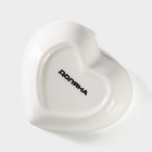 Соусники Доляна «Сердце», 50 мл, набор 4 шт., керамика, белые - Фото 4