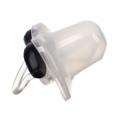 Соска - пустышка силиконовая ортодонтическая M&B «Лучший ребенок», от 6 мес., с колпачком, черный