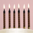 Свечи для торта «Happy birthday», чёрные, 6 шт. - фото 320969113